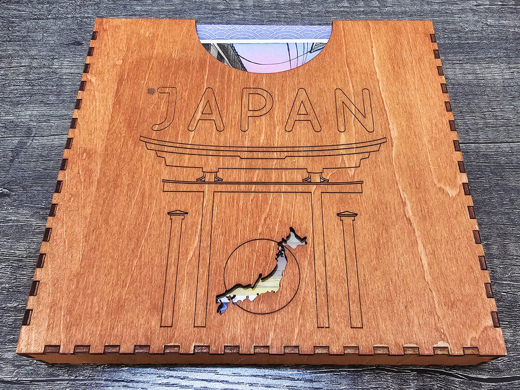 Let's Go To Japan Board Game Wooden Organizer Insert - Vertical Storage Compatible
