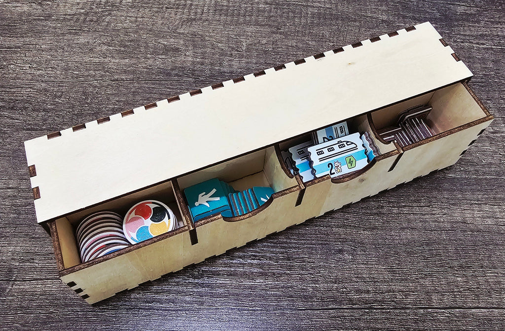 Let's Go To Japan Board Game Wooden Organizer Insert - Vertical Storage Compatible