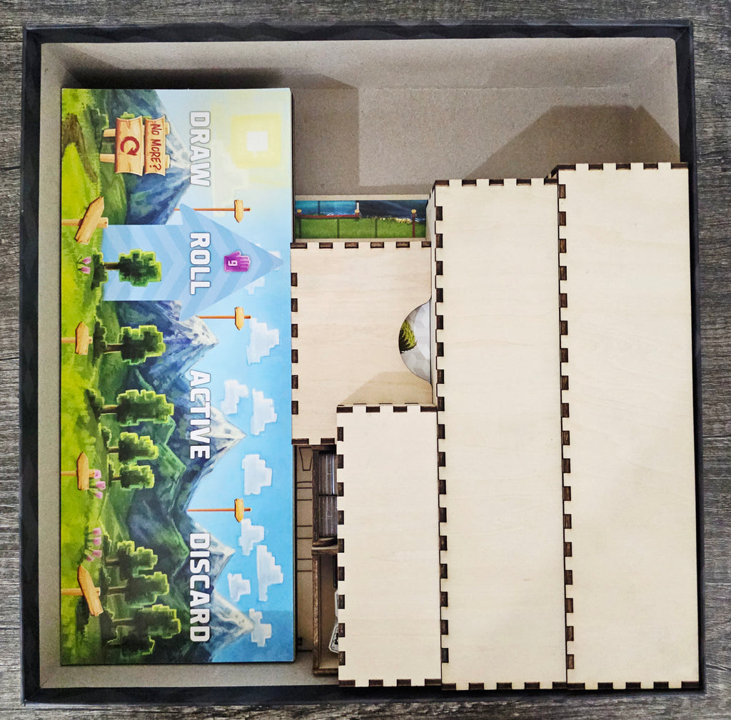 Cubitos Board Game Wooden Organizer Insert - Vertical Storage Compatible