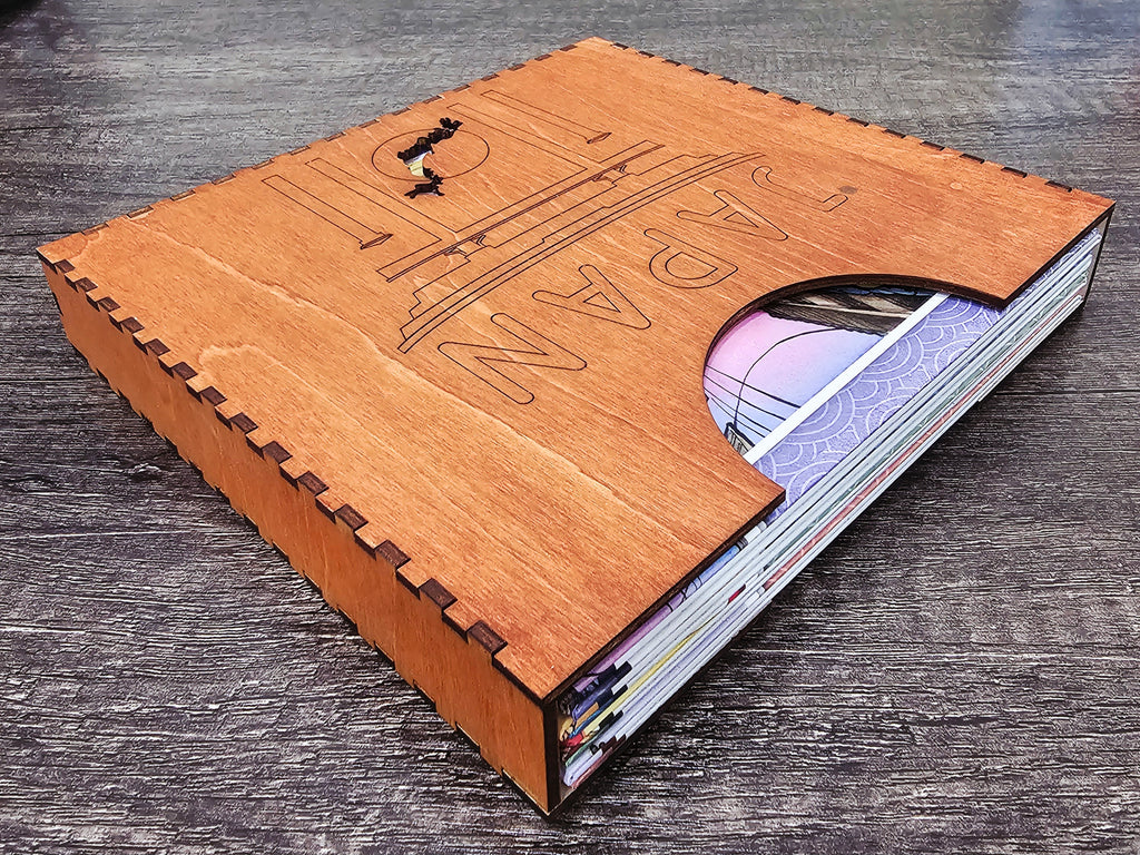 Let's Go To Japan Board Game Wooden Organizer Insert - Vertical Storage Compatible
